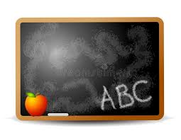  picture of chalk board with ABC